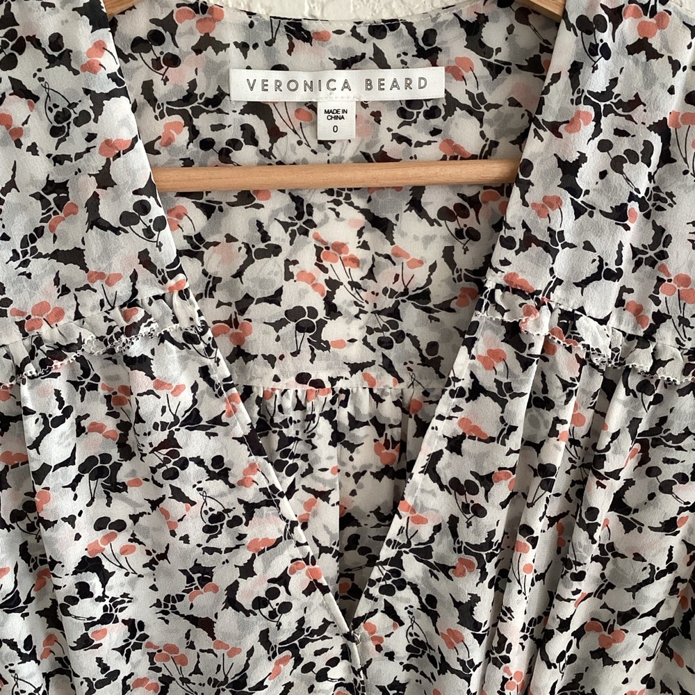 Veronica Beard Silk Print Brynlee Dress - Picture 2 of 5